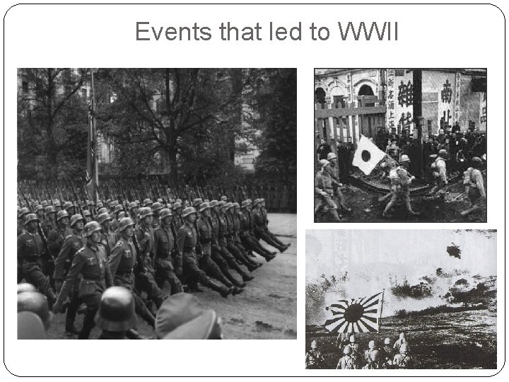 Events that led to WWII 