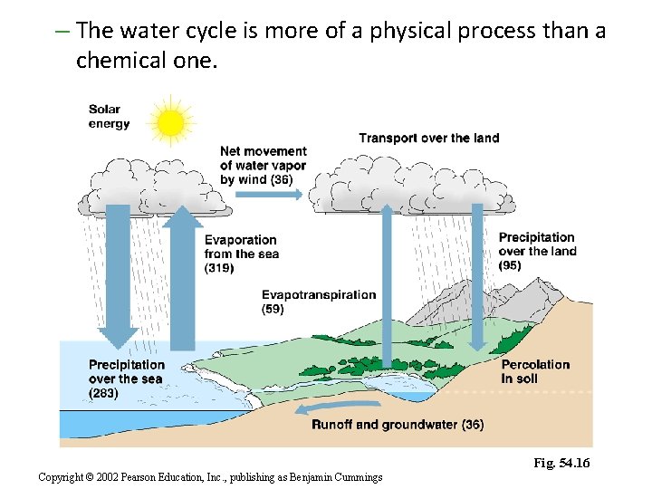 – The water cycle is more of a physical process than a chemical one.