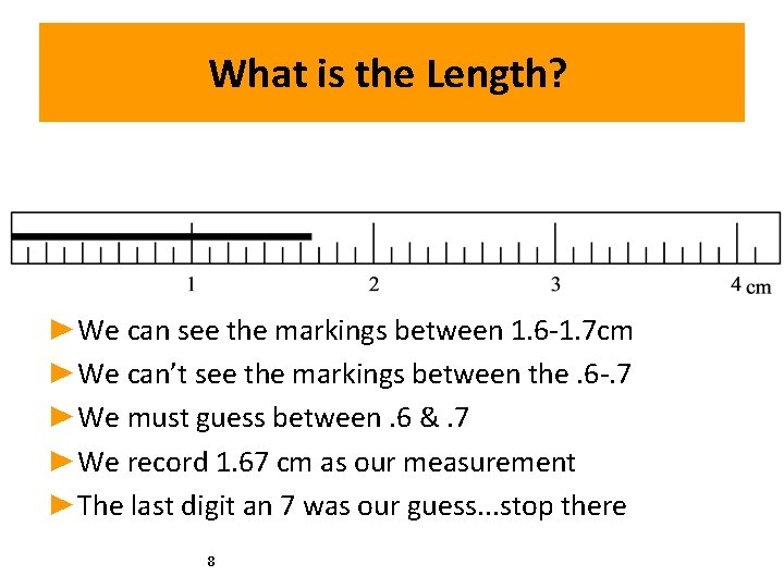 What is the Length? ►We can see the markings between 1. 6 -1. 7