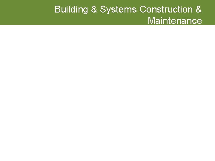 Building & Systems Construction & Maintenance 