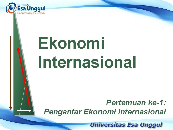 Ekonomi Internasional Pertemuan ke-1: Pengantar Ekonomi Internasional 