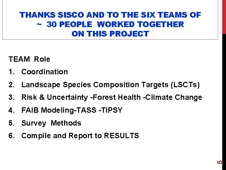 THANKS SISCO AND TO THE SIX TEAMS OF ~ 30 PEOPLE WORKED TOGETHER ON