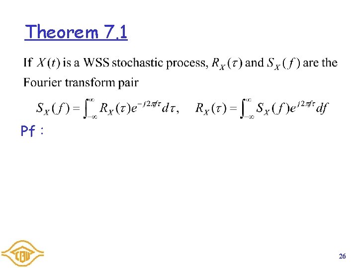 Theorem 7. 1 Pf: 26 Theorem 7. 1 Pf: 26