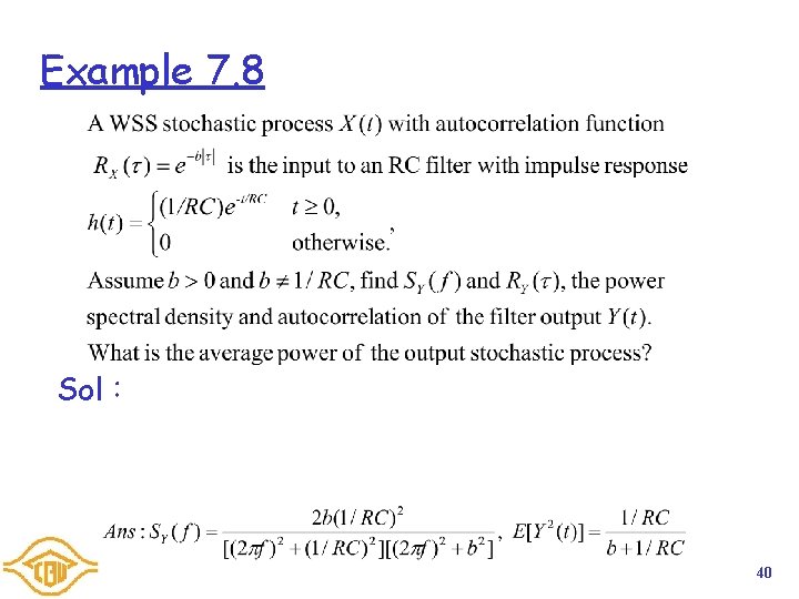 Example 7. 8 Sol: 40 Example 7. 8 Sol: 40