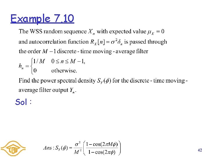 Example 7. 10 Sol: 42 Example 7. 10 Sol: 42