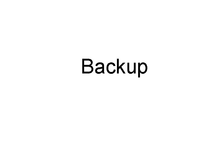 Backup 