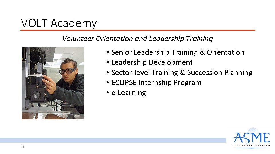 VOLT Academy Volunteer Orientation and Leadership Training • Senior Leadership Training & Orientation •