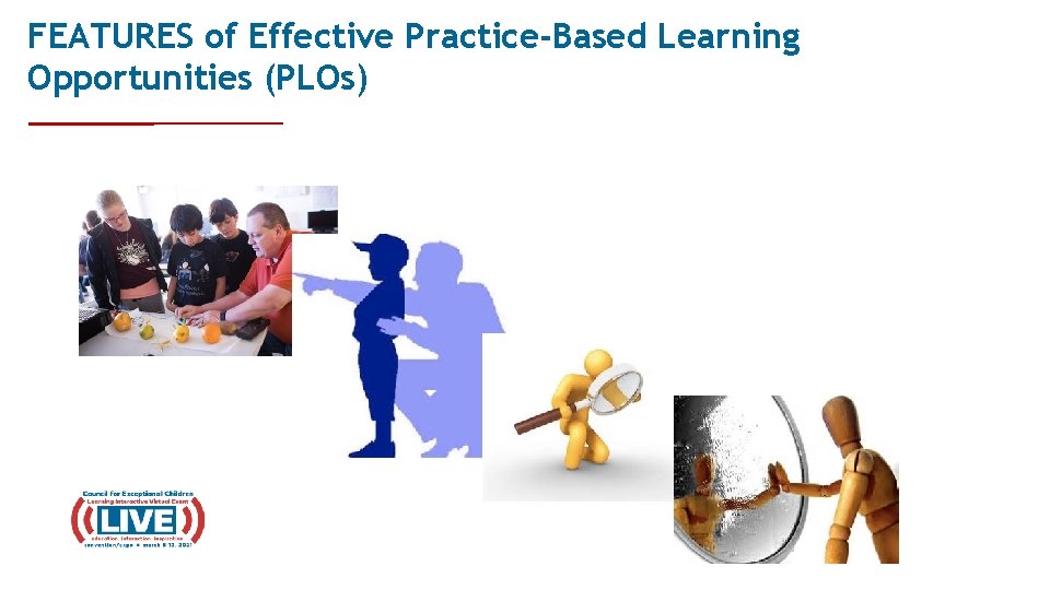 FEATURES of Effective Practice-Based Learning Opportunities (PLOs) 