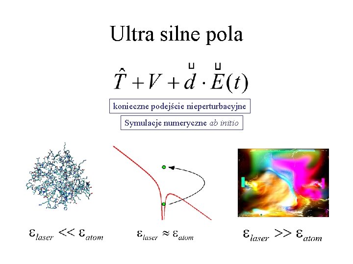 Ultra silne pola konieczne podejście nieperturbacyjne Symulacje numeryczne ab initio 