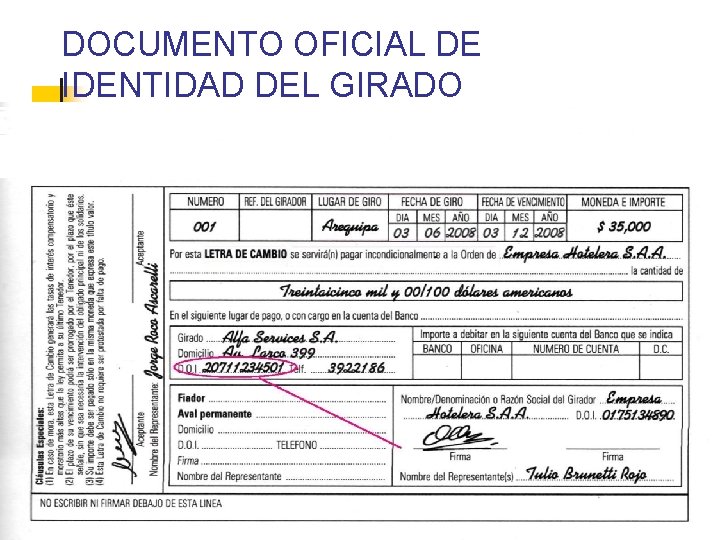 DOCUMENTO OFICIAL DE IDENTIDAD DEL GIRADO 