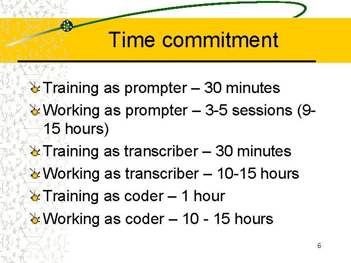 Time commitment Training as prompter – 30 minutes Working as prompter – 3 -5