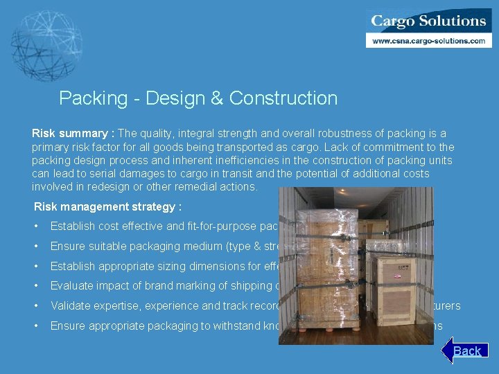 Cargo Risk Management Corporate Programs Reducing Risk Through