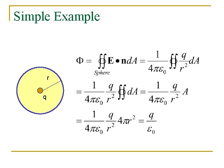 Simple Example r q 