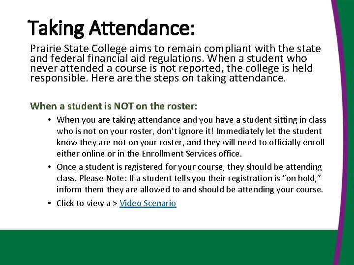 Taking Attendance: Prairie State College aims to remain compliant with the state and federal