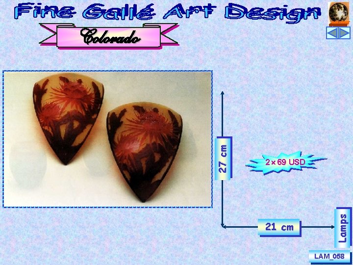 2 69 USD 21 cm Lamps 27 cm Colorado LAM_058 