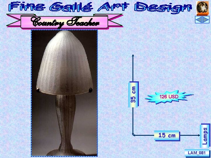 126 USD 15 cm Lamps 35 cm Country Teacher LAM_081 