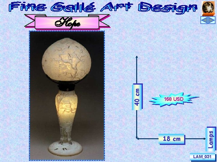 168 USD 18 cm Lamps 40 cm Hope LAM_031 