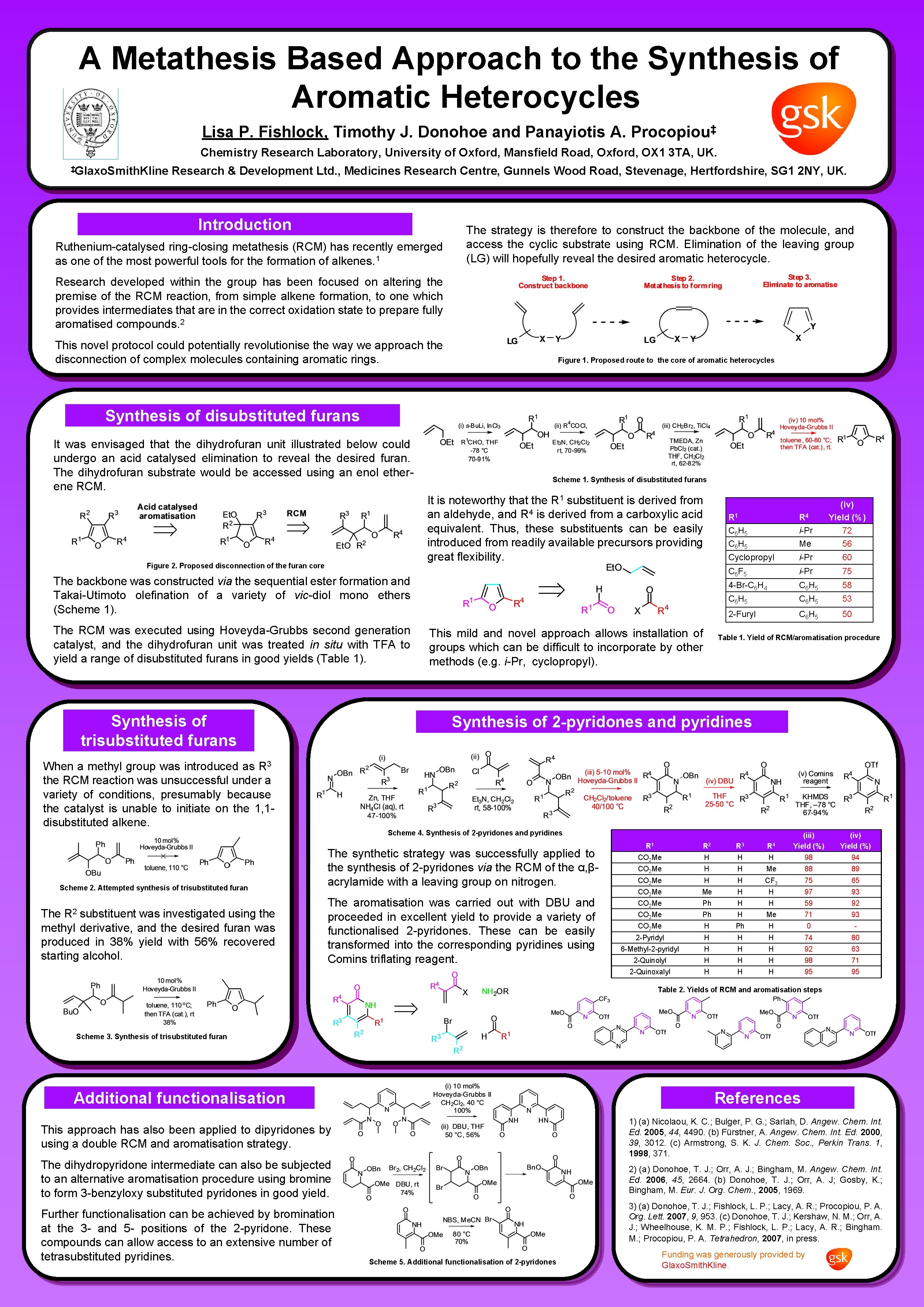 A Metathesis Based Approach to the Synthesis of