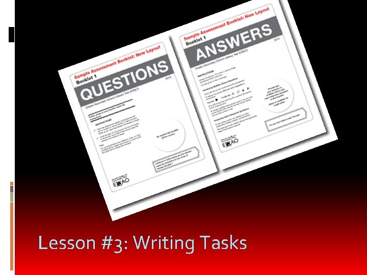 Lesson #3: Writing Tasks 