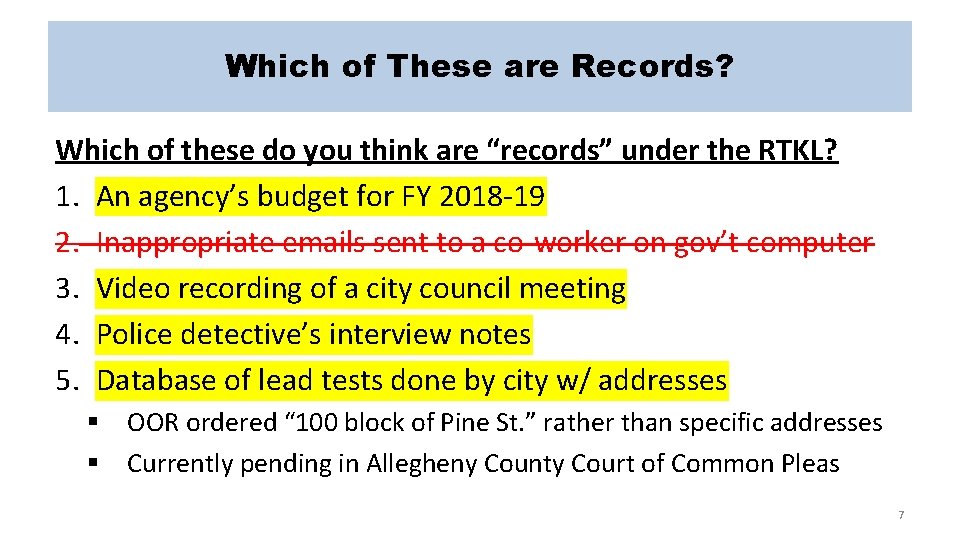 Which of These are Records? Which of these do you think are “records” under