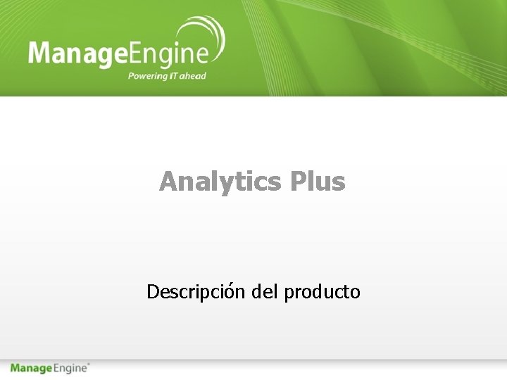 Analytics Plus Descripción del producto 
