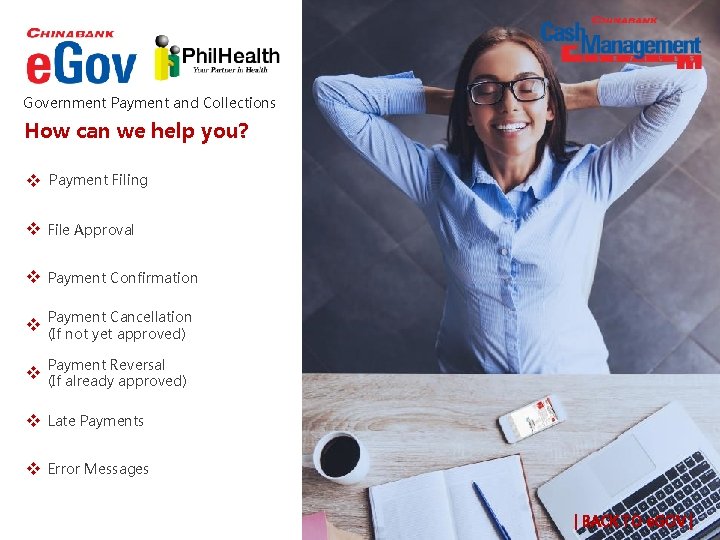 Government Payment and Collections How can we help you? v x. Payment Filing v Government Payment and Collections How can we help you? v x. Payment Filing v