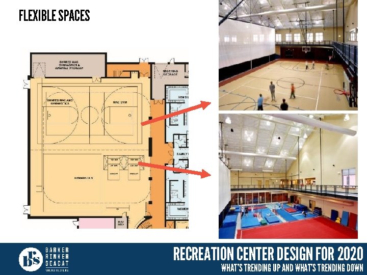 FLEXIBLE SPACES RECREATION CENTER DESIGN FOR 2020 WHAT’S TRENDING UP AND WHAT’S TRENDING DOWN