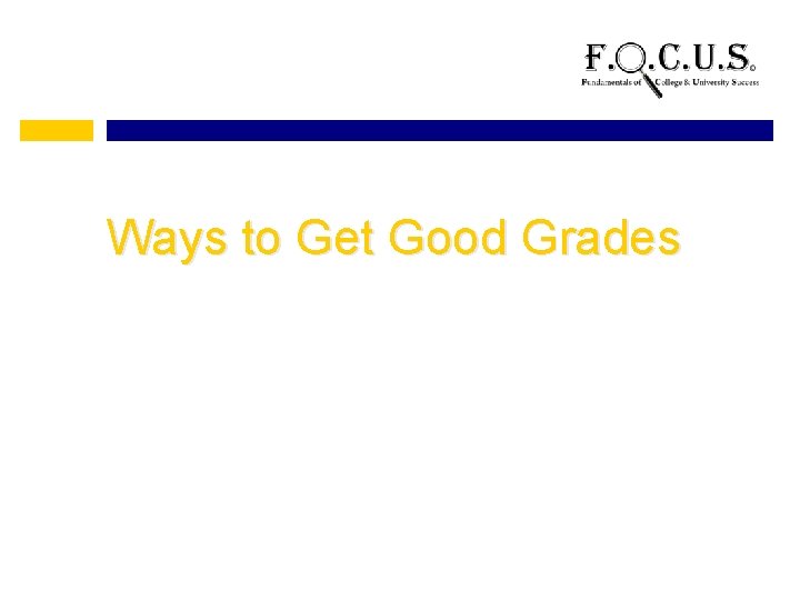 Ways to Get Good Grades 