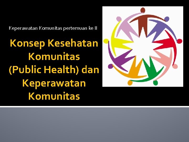 Keperawatan Komunitas pertemuan ke II Konsep Kesehatan Komunitas (Public Health) dan Keperawatan Komunitas 