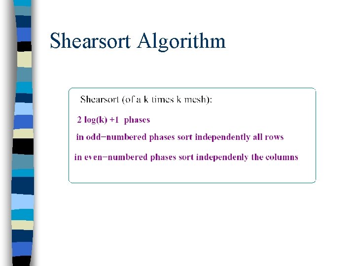 Shearsort Algorithm 