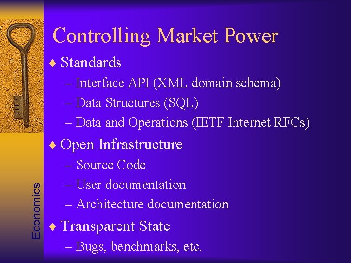 Controlling Market Power Economics Standards – Interface API (XML domain schema) – Data Structures