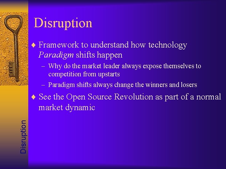 Disruption Framework to understand how technology Paradigm shifts happen – Why do the market