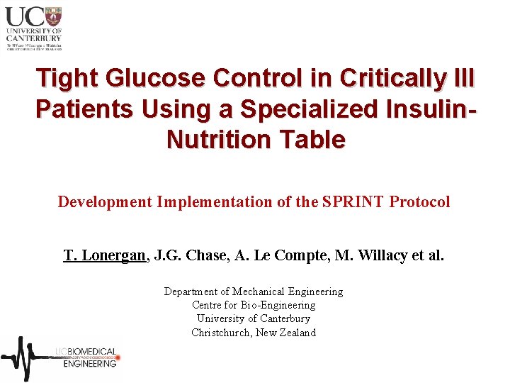 Tight Glucose Control in Critically Ill Patients Using a Specialized Insulin. Nutrition Table Development