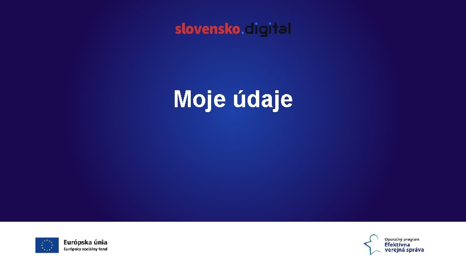 Moje údaje 