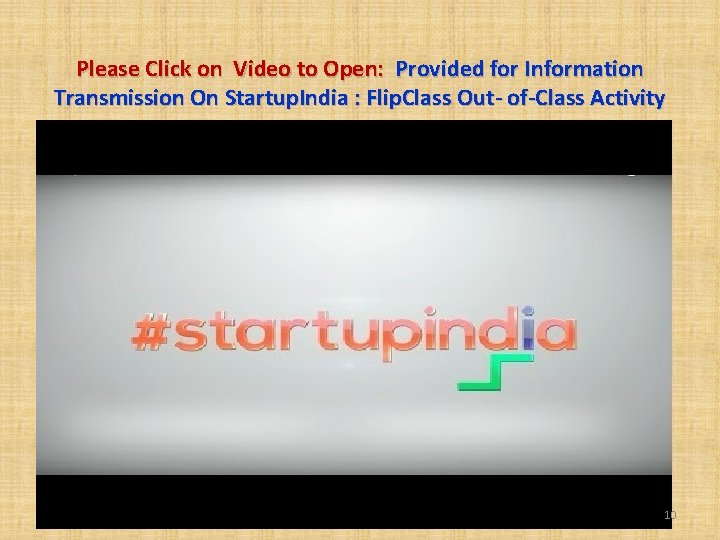 Please Click on Video to Open: Provided for Information Transmission On Startup. India :