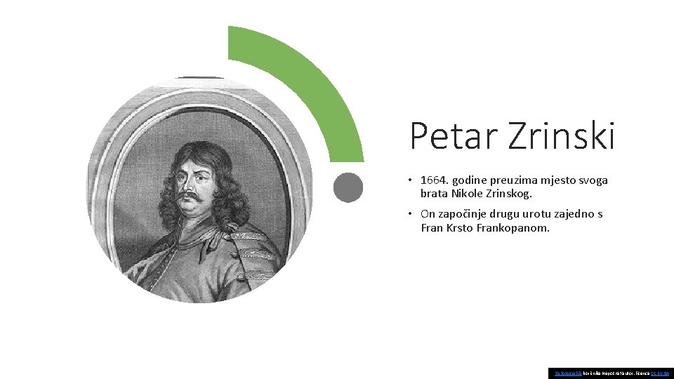 Petar Zrinski • 1664. godine preuzima mjesto svoga brata Nikole Zrinskog. • On započinje