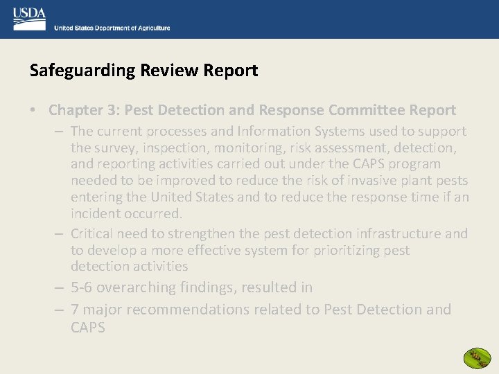 Safeguarding Review Report • Chapter 3: Pest Detection and Response Committee Report – The