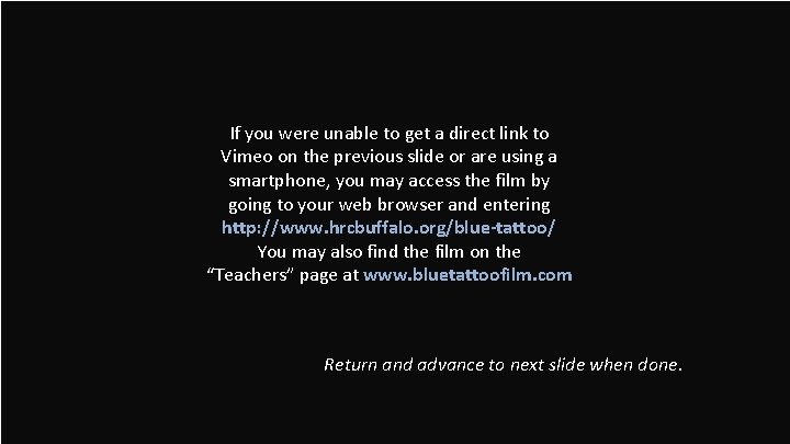 If you were unable to get a direct link to Vimeo on the previous