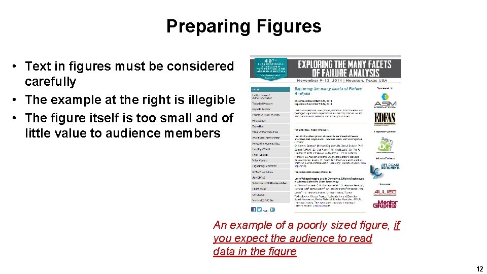 Preparing Figures • Text in figures must be considered carefully • The example at