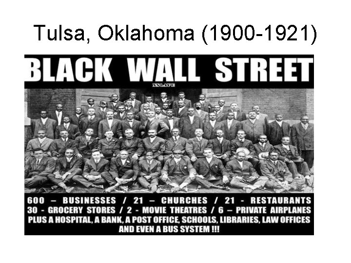 Tulsa, Oklahoma (1900 -1921) 