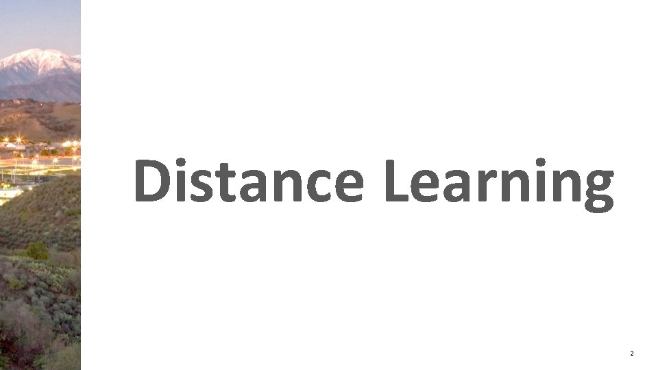 Distance Learning 2 