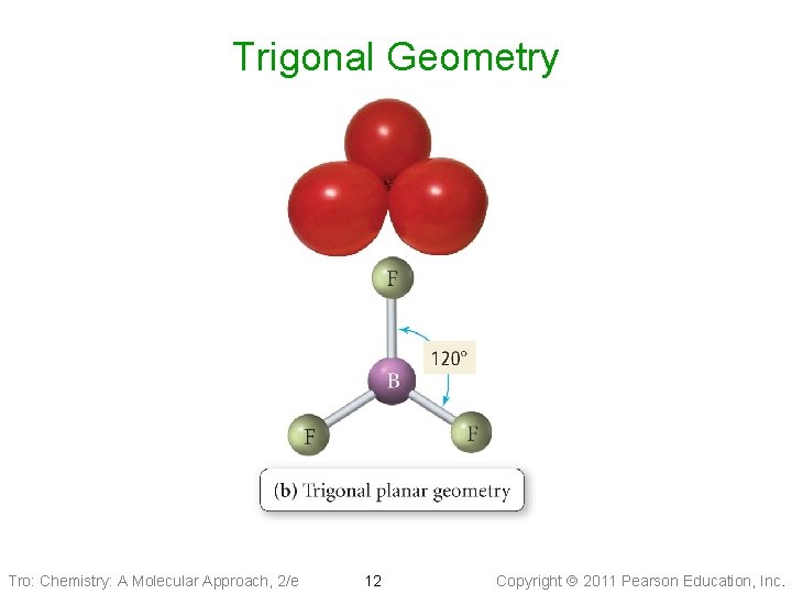 Trigonal Geometry Tro: Chemistry: A Molecular Approach, 2/e 12 Copyright 2011 Pearson Education, Inc.