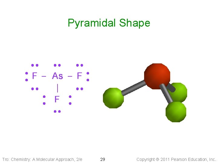 Pyramidal Shape Tro: Chemistry: A Molecular Approach, 2/e 29 Copyright 2011 Pearson Education, Inc.