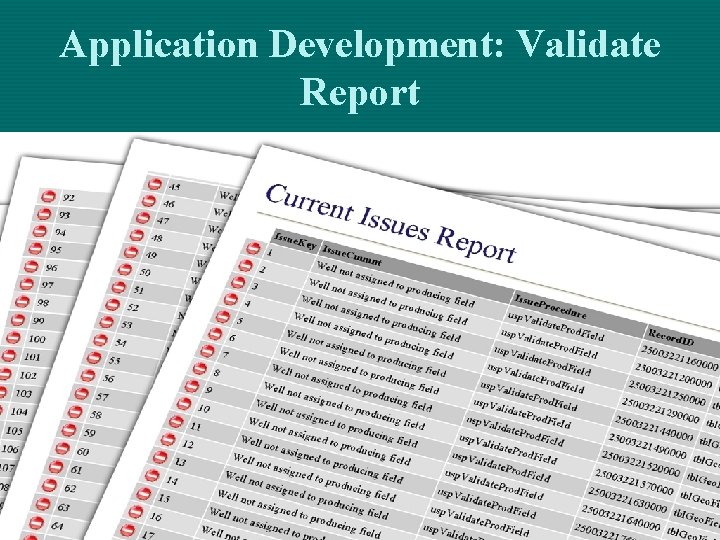 Application Development: Validate Report 