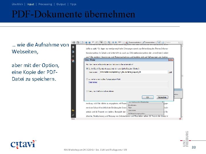 Überblick | Input | Processing | Output | Tipps PDF-Dokumente übernehmen … wie die Überblick | Input | Processing | Output | Tipps PDF-Dokumente übernehmen … wie die
