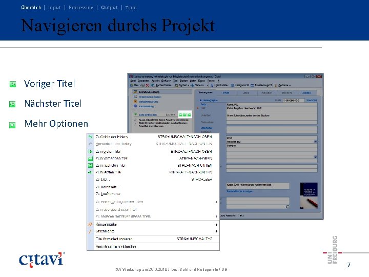 Überblick | Input | Processing | Output | Tipps Navigieren durchs Projekt Voriger Titel Überblick | Input | Processing | Output | Tipps Navigieren durchs Projekt Voriger Titel