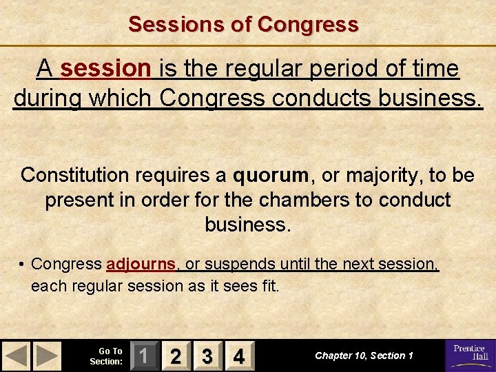 Chapter 10 Intro to Legislative Branch Write only