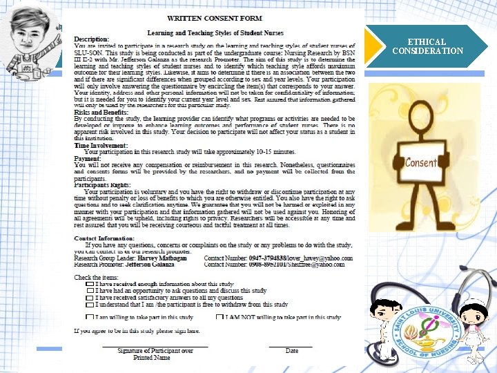 DESIGN PARTICIPANTS PROCEDURE ETHICAL CONSIDERATION 