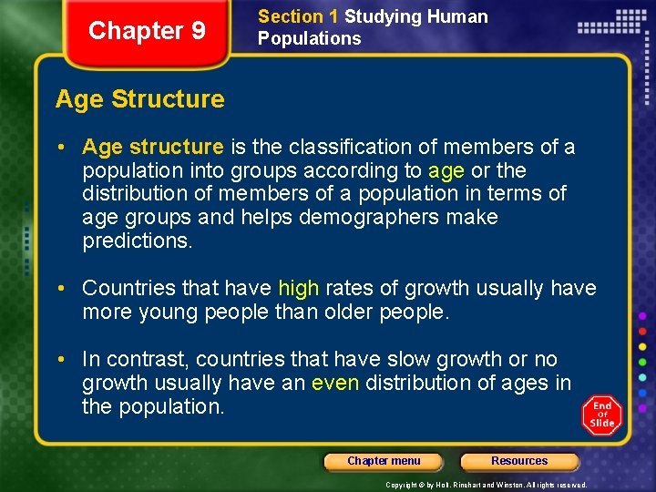 Chapter 9 Section 1 Studying Human Populations Warm
