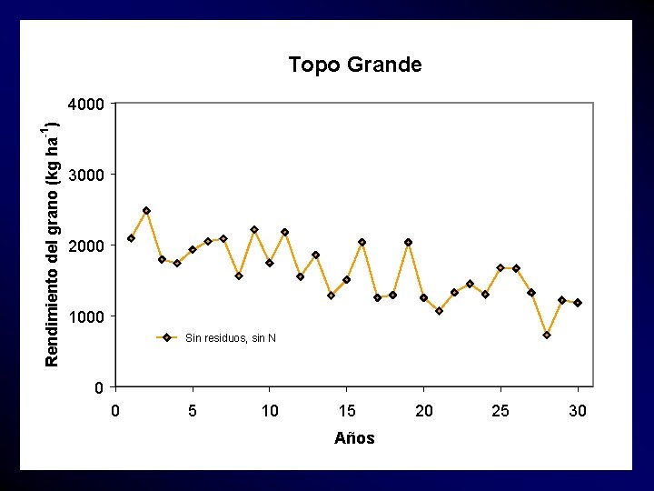 Topo Grande -1 Rendimiento del grano (kg ha ) 4000 3000 2000 1000 Sin